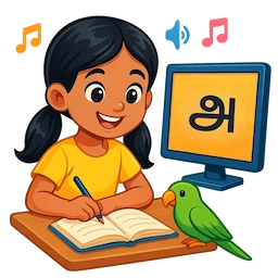 Play Tamil learning game illustration